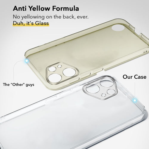 Anti-Yellow Clear Back Cover Case for Nothing CMF Phone 2 Pro (Sleek Hard Crystal | Shockproof and Camera Protection)