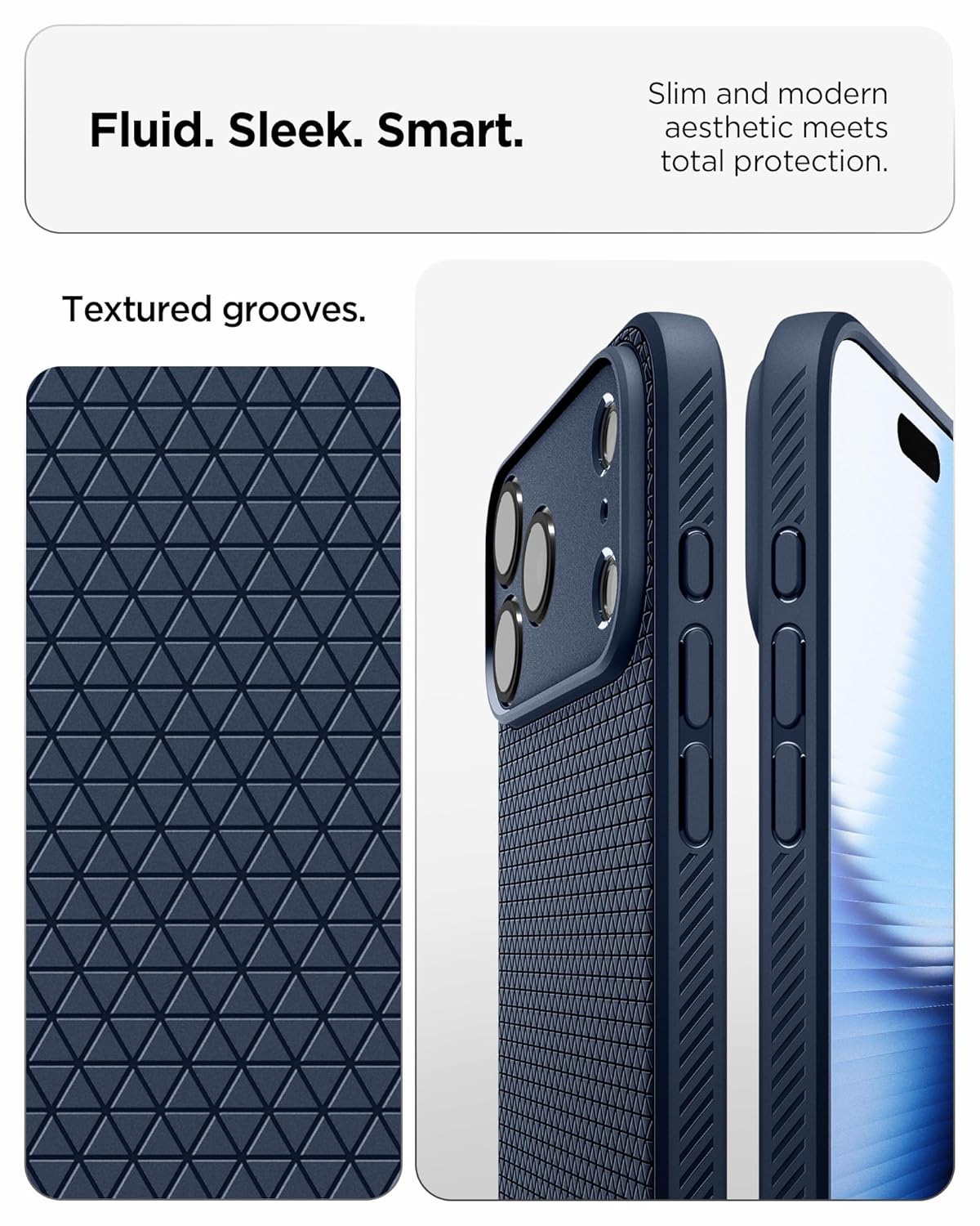 Liquid Air Back Cover Case Compatible with iPhone 17 Pro (TPU | Navy Blue)